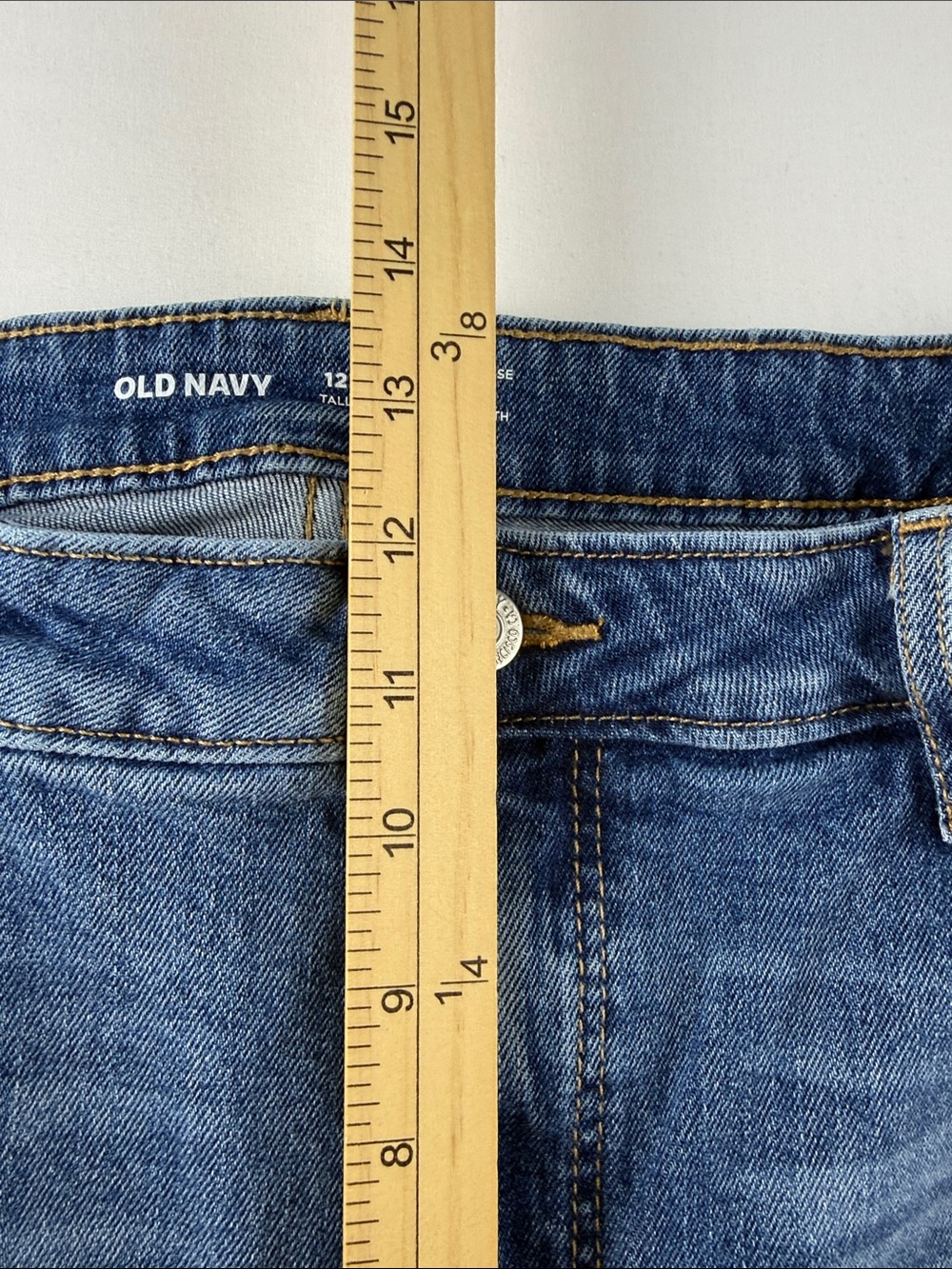 Old Navy Extra High Rise Flare Jeans Women's Size 12 Tall 32" Inseam - Picture 4 of 8